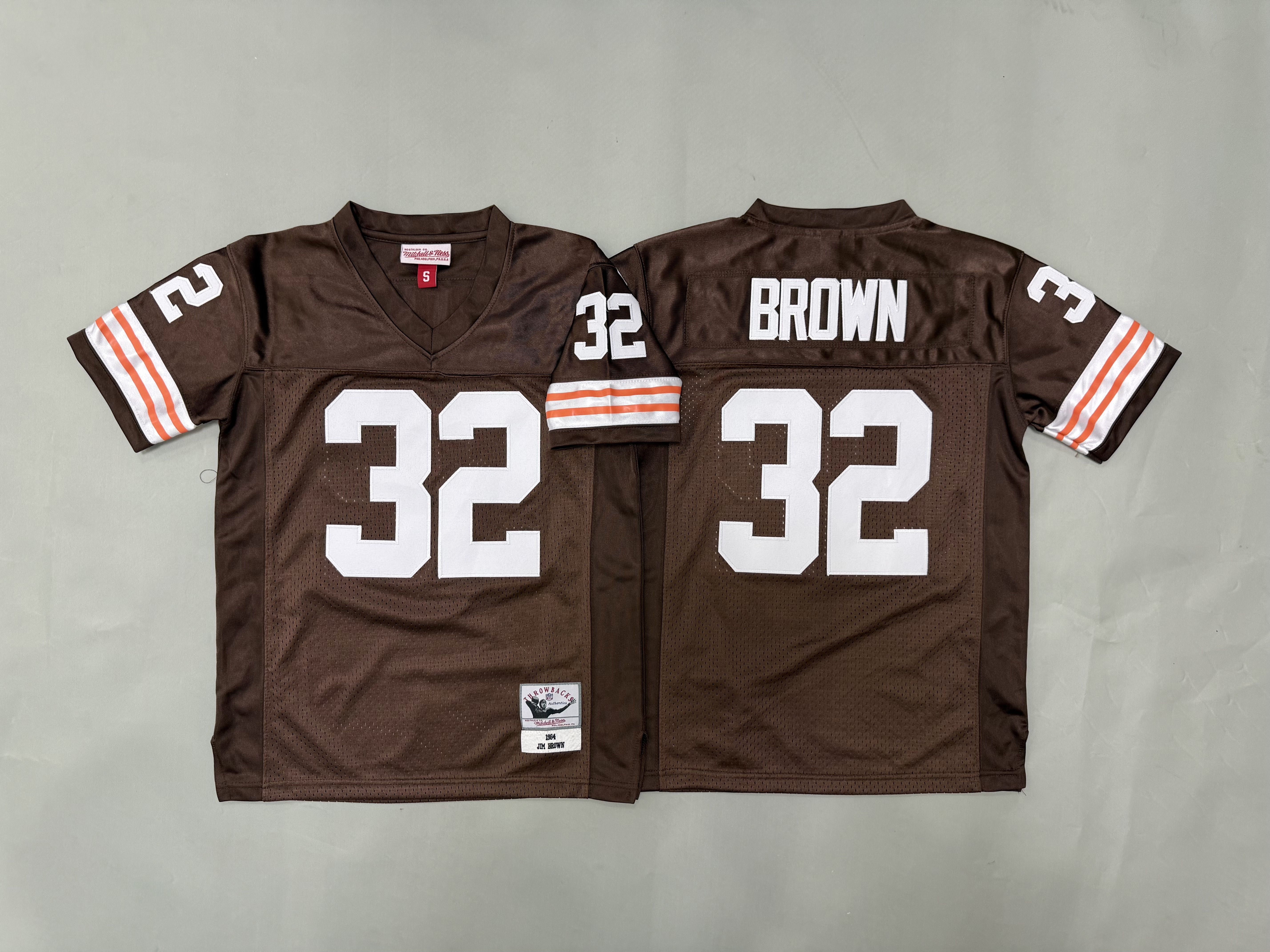 Youth 2026 Cleveland Browns #32 Brown brown Throwback Limited NFL Jersey style 01->youth nfl jersey->Youth Jersey
